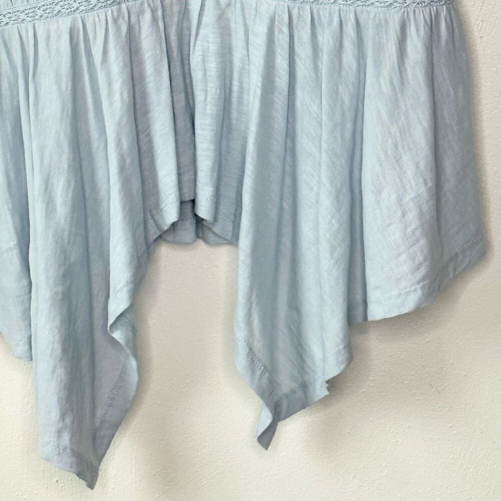Anthropologie Light Blue Lace Lined Sleeveless Blouse Shark Bite - Women’s US M - Picture 3 of 13